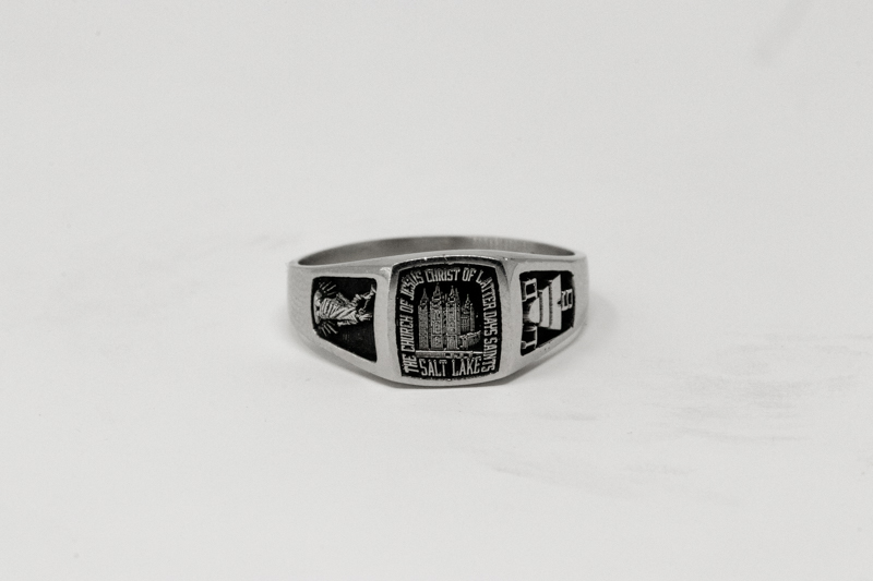 Original women's Salt Lake Temple ring, front view